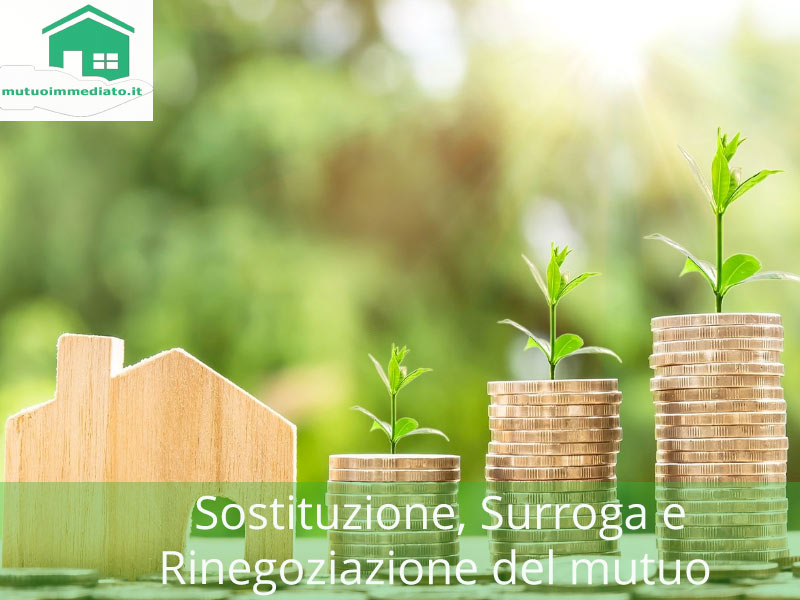 Sostituzione, Surroga e Rinegoziazione del mutuo